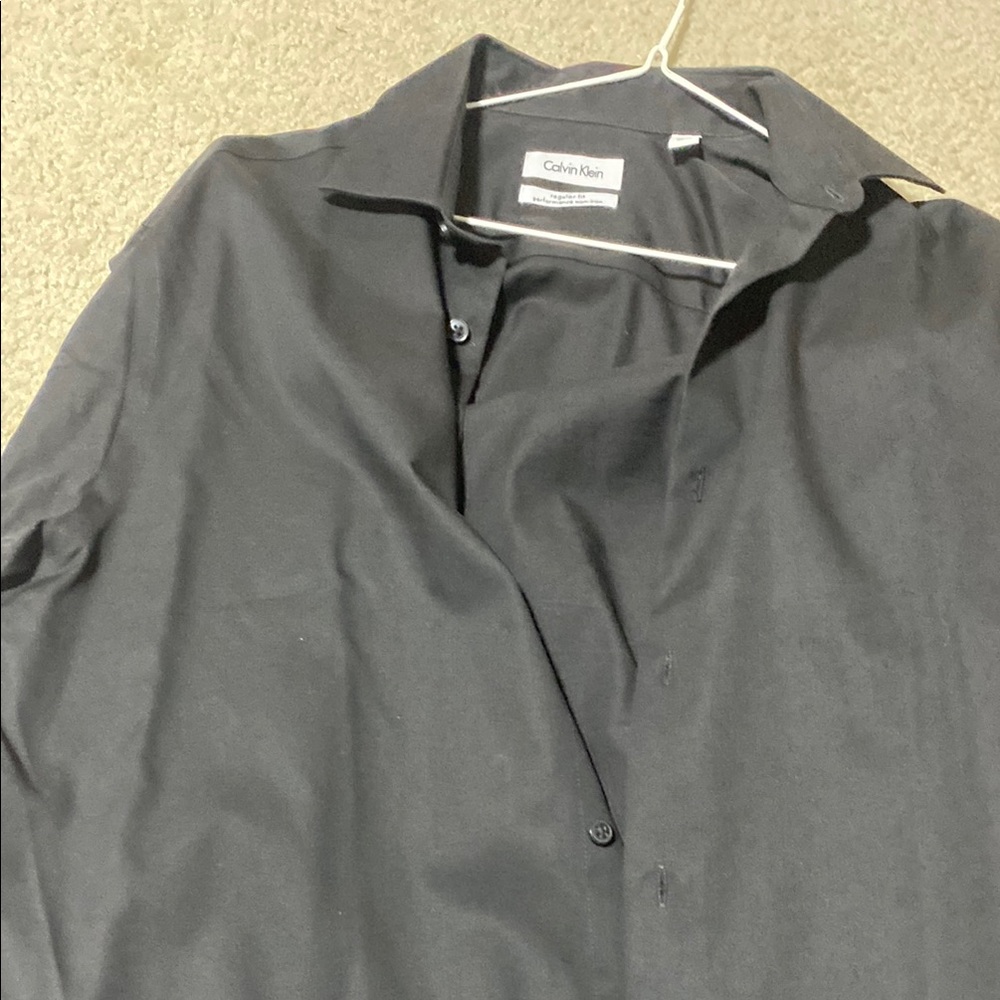 Calvin Klein Black Button-Up Shirt